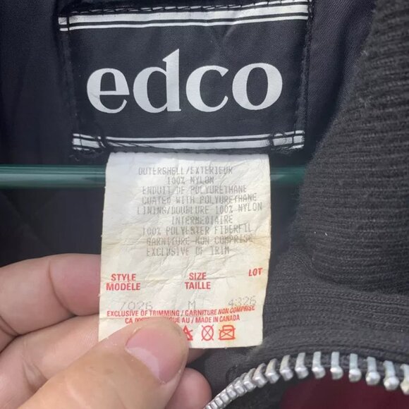 90s Edco Racing Snow Winter Snowmobile Ski Snowboard Jacket Coat Mens Medium #DT - Picture 3 of 3